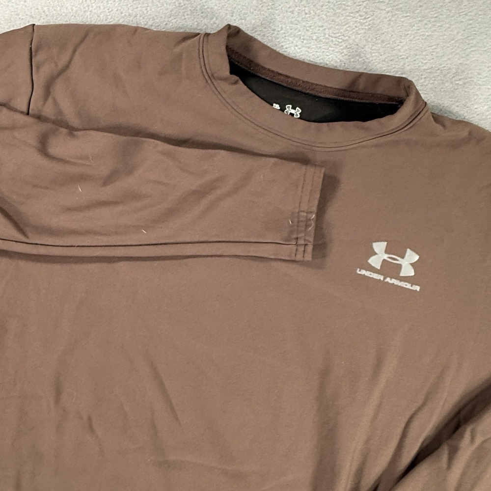 Under Armour Long Sleeve Compression Tactical Base Layer XL Brown Flawed